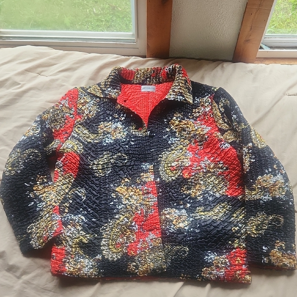 Floral Patterned Jacket ABC COLLECTION VINTAGE size Large
